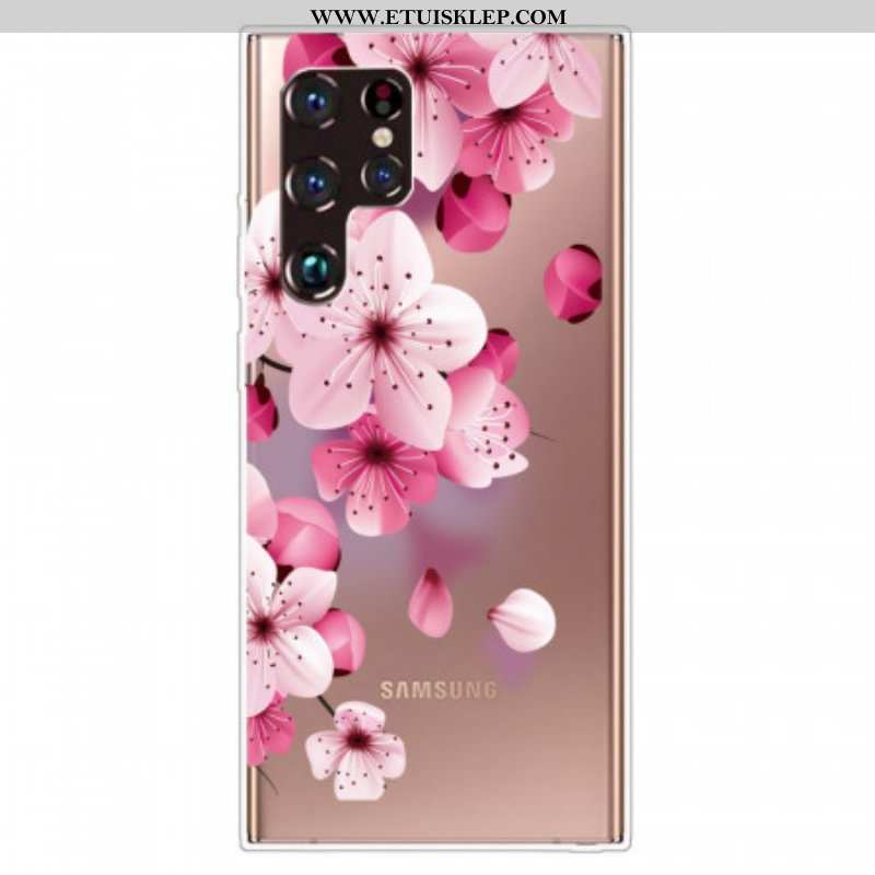 Etui do Samsung Galaxy S22 Ultra 5G Małe Różowe Kwiaty